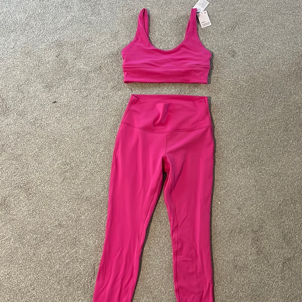 Brand new Lululemon workout clothes, size 8